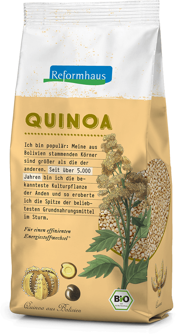 Quinoa : Reformhaus Produkt Packshot