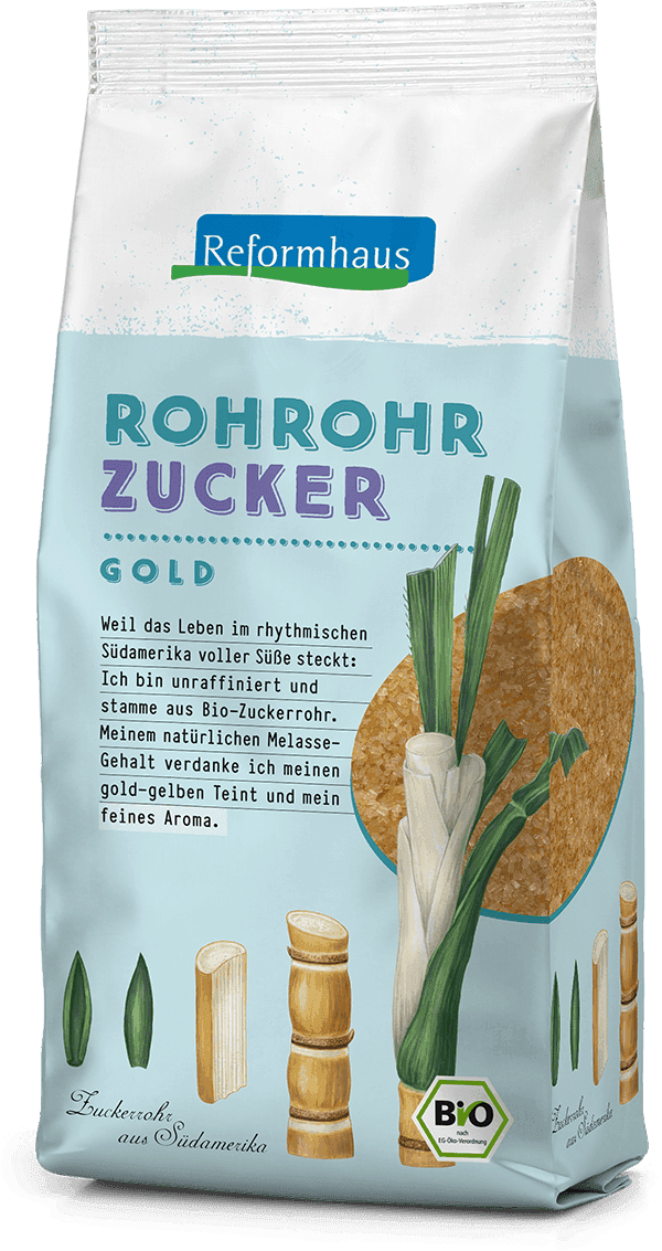 Rohrohrzucker : Reformhaus Produkt Packshot